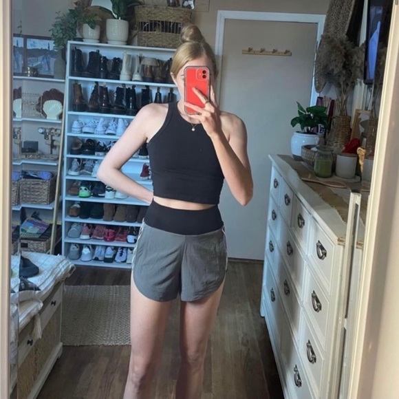 Athleta ascend high waisted shorts with stripes - Picture 3 of 10